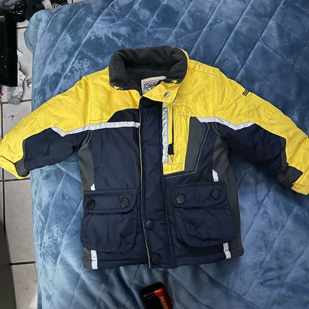 OshKosh B'gosh Yellow and Blue Puffer Jacket